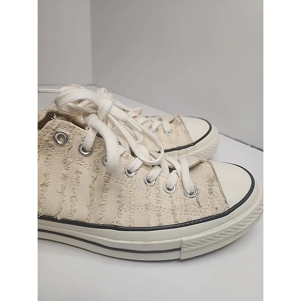 Converse Chuck 70 OX Beige Egret  Shoes Womens‎ 10.5 Textured Low Top Sneaker - Picture 3 of 16